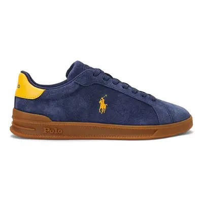 Semišové sneakers boty Polo Ralph Lauren Heritage Court II tmavomodrá barva, 809940313001