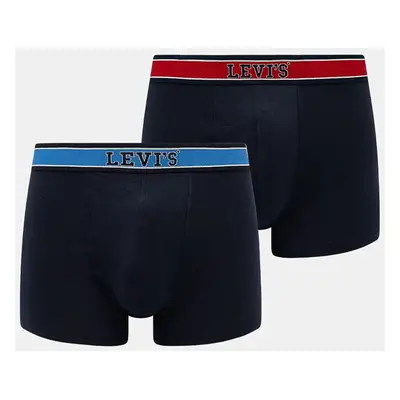 Boxerky Levi's 2-pack pánské, tmavomodrá barva, 37149-1018