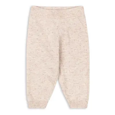 Dětské kalhoty s příměsí vlny Konges Sløjd MINO KNIT PANTS béžová barva, KS101616