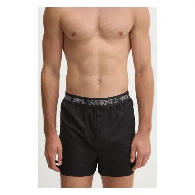 Bavlněné boxerky Karl Lagerfeld 3-pack černá barva, 246M2101