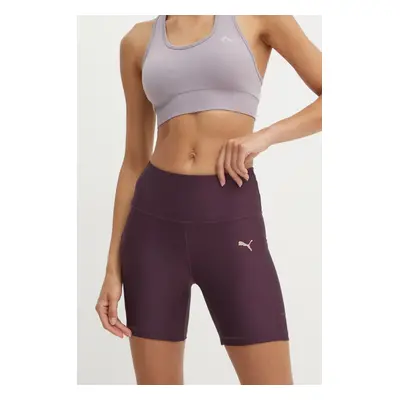 Běžecké šortky Puma Ultraform fialová barva, high waist, 525749