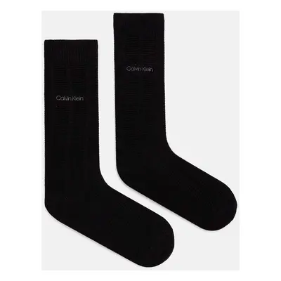 Ponožky Calvin Klein 2-pack pánské, černá barva, 701229436