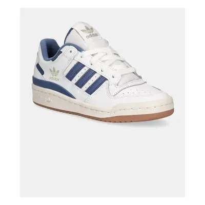 Dětské kožené sneakers boty adidas Originals FORUM LOW CL bílá barva, IH0224