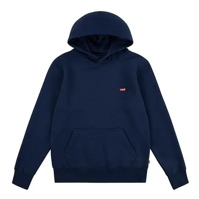 Dětská mikina Levi's MINI BATWING HOODIE tmavomodrá barva, s kapucí, hladká, 9EL452