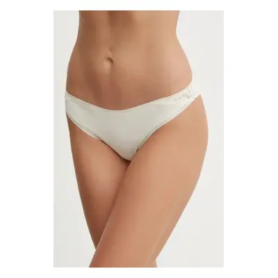 Kalhotky brazilky Calvin Klein Underwear béžová barva, 000QF7829E