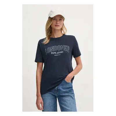 Bavlněné tričko Pepe Jeans GABBY tmavomodrá barva, PL505968