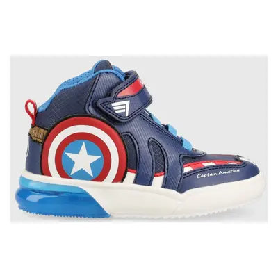 Dětské sneakers boty Geox x Marvel, Avengers tmavomodrá barva