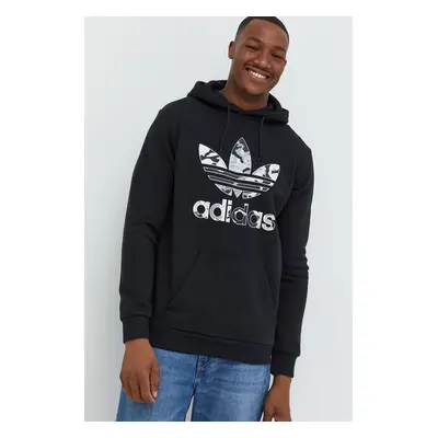 Mikina adidas Originals pánská, černá barva, s potiskem