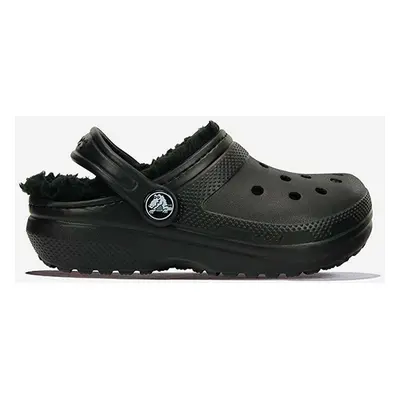 Dětské pantofle Crocs Lined 207010 černá barva