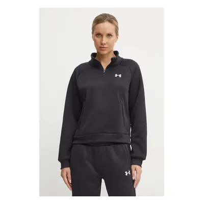 Mikina Under Armour Armour Fleece Pro dámská, černá barva, hladká, 1386505