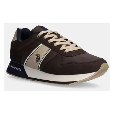 Sneakers boty U.S. Polo Assn. BALBIL hnědá barva, BALBIL002M/DYH1