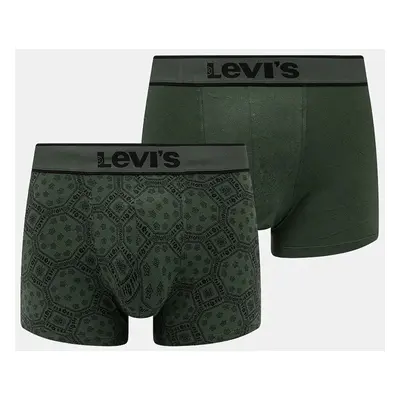 Boxerky Levi's 2-pack pánské, zelená barva, 37149-1032