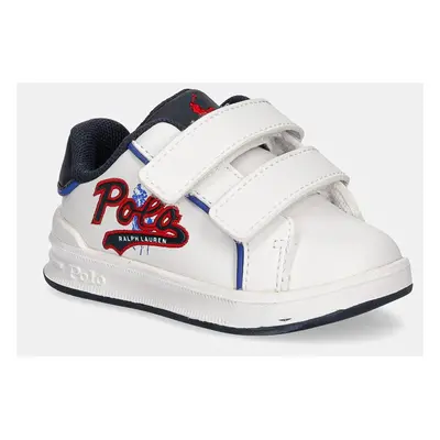 Dětské sneakers boty Polo Ralph Lauren HERITAGE COURT III GRAPHIC EZ bílá barva, RL01163100