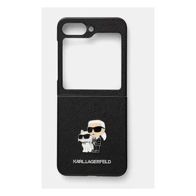 Obal na telefon Karl Lagerfeld Z Flip6 F741 černá barva, KLHCZF6SAPKCNPK