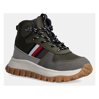 Dětské zimní boty Tommy Hilfiger zelená barva, T3B9-33680