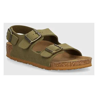 Dětské sandály Birkenstock Milano zelená barva, 1027872