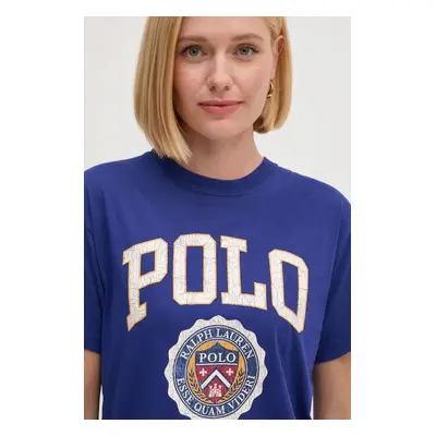 Bavlněné tričko Polo Ralph Lauren modrá barva, 211941206