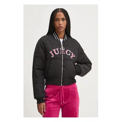 Bomber bunda Juicy Couture KELSEY PUFFER černá barva, přechodná, JCOIJ224557