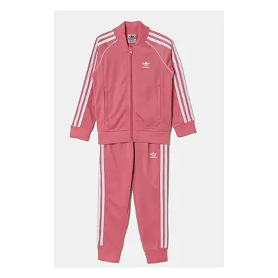 Dětská tepláková souprava adidas Originals SST TRACKSUIT růžová barva, IY4797