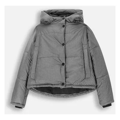 Dětská bunda Coccodrillo stříbrná barva, OUTERWEAR GIRL KIDS