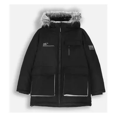 Dětská bunda Coccodrillo černá barva, OUTERWEAR BOY KIDS