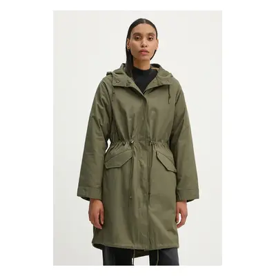 Parka Levi's dámská, zelená barva, přechodná, A8520