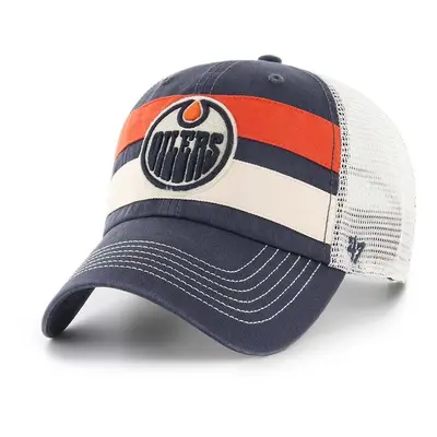 Kšiltovka 47 brand NHL Edmonton Oilers tmavomodrá barva, s aplikací, H-CLBBN06GWP-VN