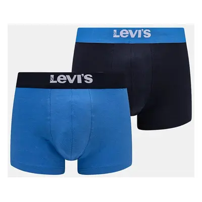 Boxerky Levi's 2-pack pánské, modrá barva, 37149-1007