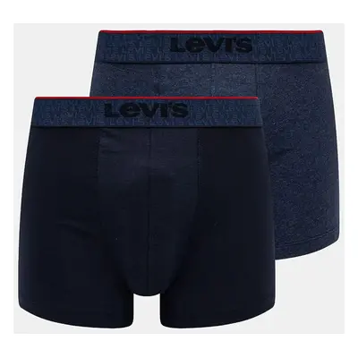 Boxerky Levi's 2-pack pánské, tmavomodrá barva, 37149-1014