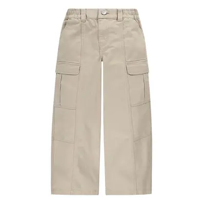 Dětské bavlněné kalhoty Levi's TWILL '94 BAGGY WIDE LEG béžová barva, vzorované, 4EL019