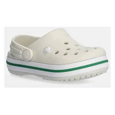 Dětské pantofle Crocs CROCBAND CLOG béžová barva, 207005