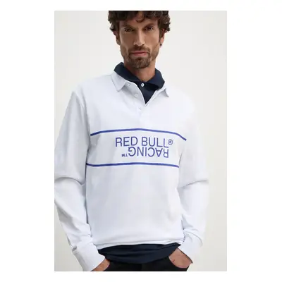 Bavlněné tričko s dlouhým rukávem Red Bull Racing x Pepe Jeans bílá barva, s potiskem, RM540011