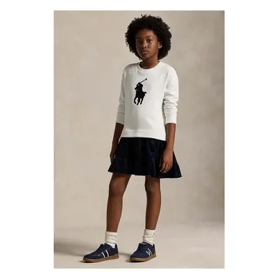 Dívčí šaty Polo Ralph Lauren bílá barva, mini, 313950935001