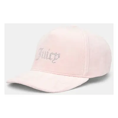 Kšiltovka Juicy Couture VERONICA CAP růžová barva, s aplikací, JCAWH224702