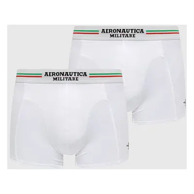 Boxerky Aeronautica Militare (2-pack) pánské, bílá barva