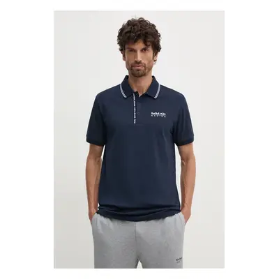 Polo tričko Red Bull Racing x Pepe Jeans tmavomodrá barva, s potiskem, RM540001