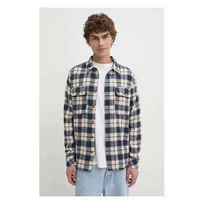 Bavlněná košile Billabong Offshore Flannel tmavomodrá barva, regular, s klasickým límcem, ABYWT0