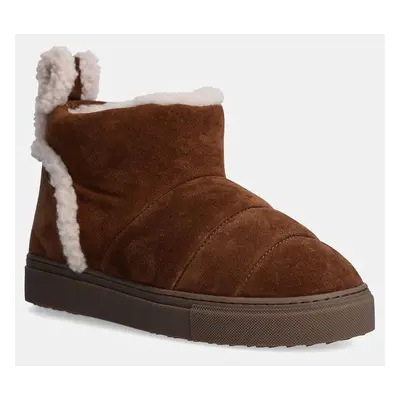 Sněhule Inuikii Shearling Slipin hnědá barva, 75202-010