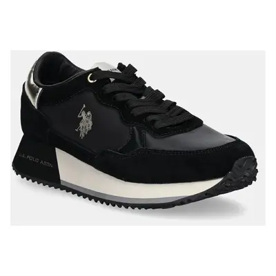 Sneakers boty U.S. Polo Assn. SACHA černá barva, SACHA005W/DSN2