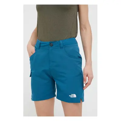 Outdoorové šortky The North Face Horizon tyrkysová barva, high waist