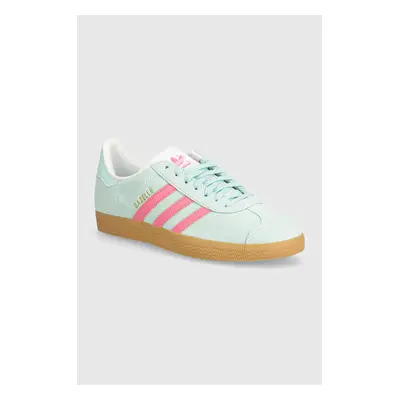 Semišové sneakers boty adidas Originals Gazelle tyrkysová barva, JI1375