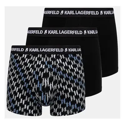 Boxerky Karl Lagerfeld 3-pack pánské, černá barva, 246M2100