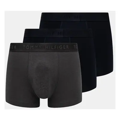 Boxerky Tommy Hilfiger 3-pack pánské, černá barva, UM0UM02760