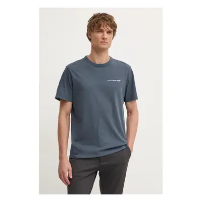 Bavlněné tričko Pepe Jeans DAVY TEE šedá barva, s potiskem, PM509626