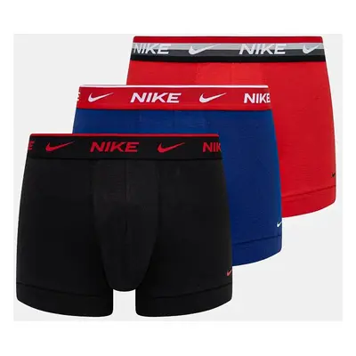 Boxerky Nike 3-pack pánské, červená barva, 0000KE1008