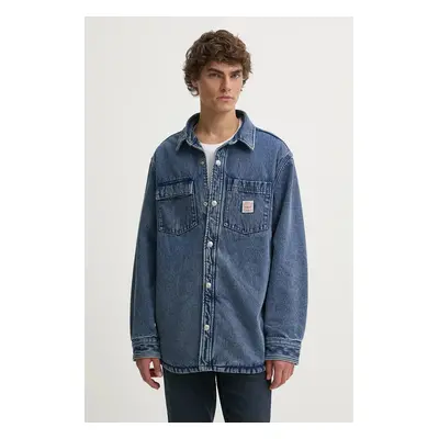 Džínová bunda Levi's pánská, modrá barva, přechodná, oversize, A8582