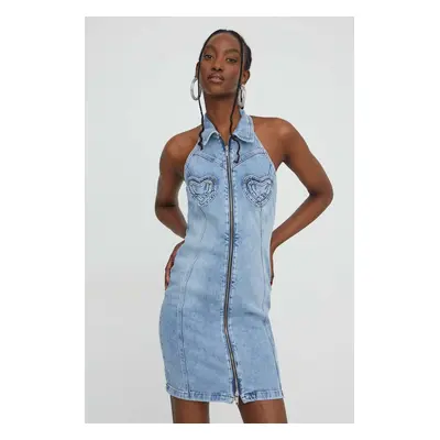 Džínové šaty Moschino Jeans mini