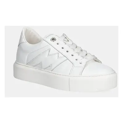 Kožené sneakers boty ZADIG&VOLTAIRE La Flash bílá barva, SWSN00426