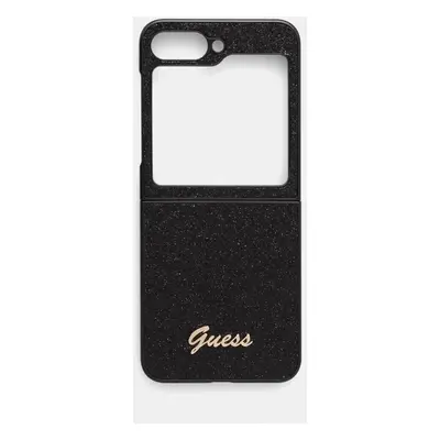 Obal na telefon Guess Z Flip6 F741 černá barva, GUHCZF6HGGSHK