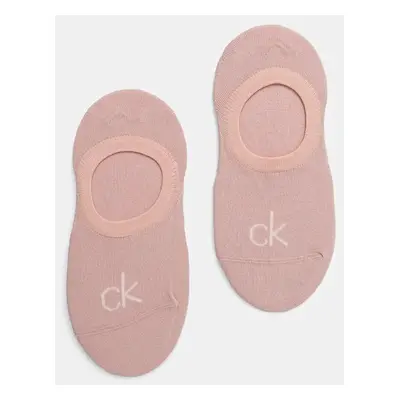 Ponožky Calvin Klein 2-pack dámské, růžová barva, 701228801